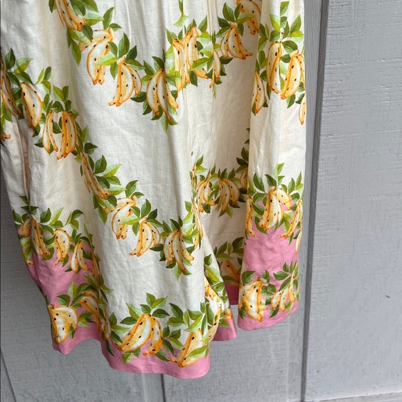 Farm Rio x Anthropologie V-Neck Puff-Sleeve Linen Blend Romper - Picture 7 of 15